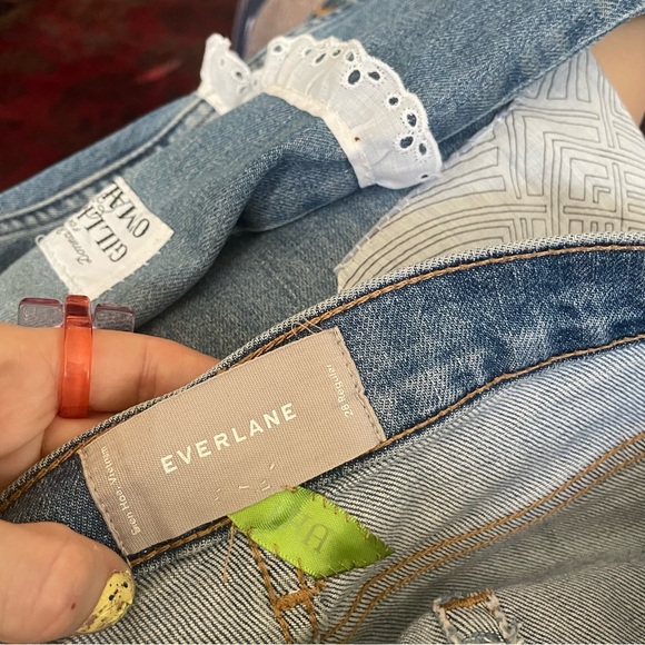 Erika Kelly Apparel Upcycled Everlane Skinny Jeans Patchwork & Lace Handsewn - Picture 13 of 17